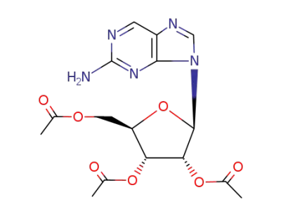 2-amino-9-(2',3',5'-tri-O-acetyl-β-D-ribofuranosyl)purine