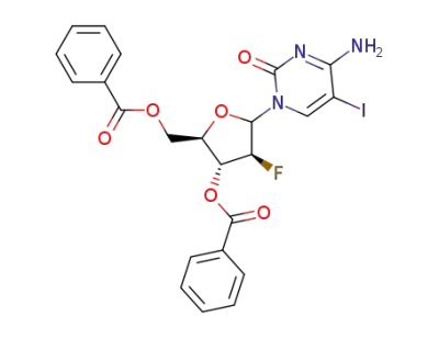 1-(2-deoxy-2-fluoro-3,5-di-O-benzoyl-D-arabinofuranosyl)-5-iodocytosine